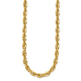 14K Gold Polished Fancy Link Necklace with Lobster Clasp